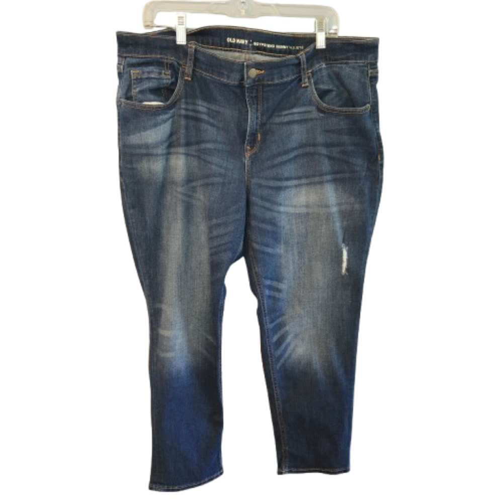 Old Navy Faded/ Distressed Boyfriend Skinny Jean Size 16 Regular